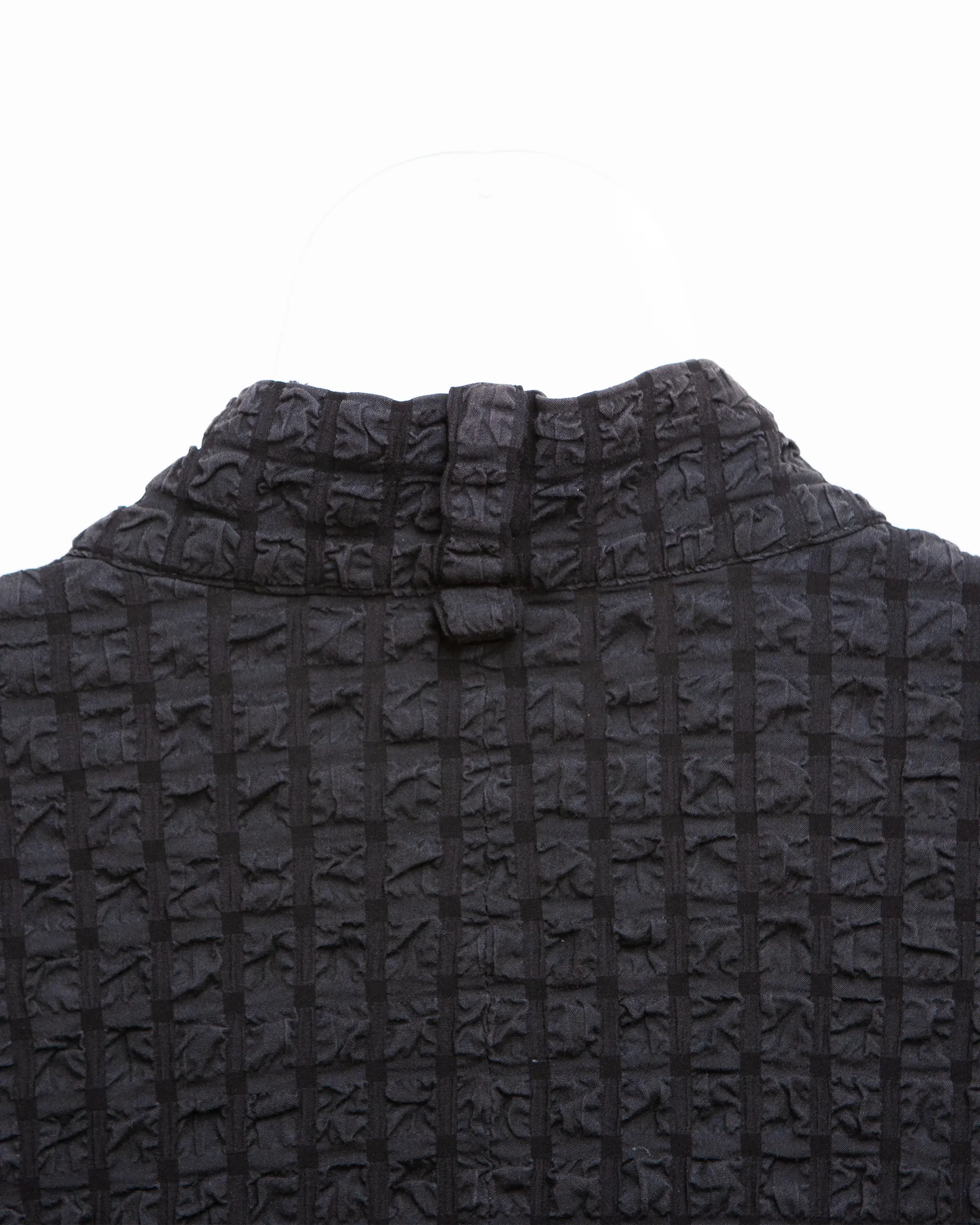 puckered jacquard jacket